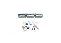 14" Diamond Silver Foil Christmas Crackers Mixed Box
